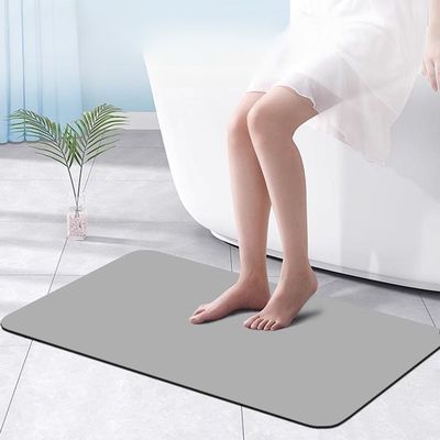 Non-Slip Printing Pattern Diatomite Shower Mat Set for Quick Drying Bathroom Flooring