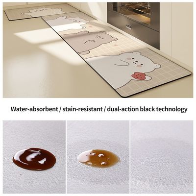 Custom Cartoon Animal Kitchen Waterproof Anti-oil Mat for Scrubbing and Fatigue Relief