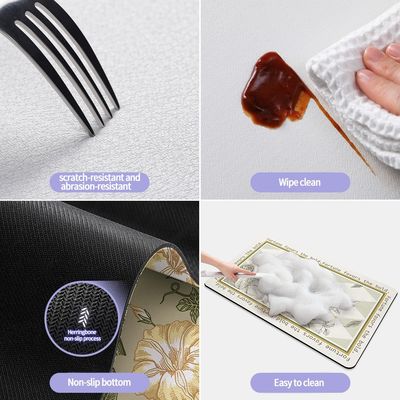 Non Slip Waterproof Kitchen Door Rug Mat for Anti Fatigue Washable Teppich Floor Mat
