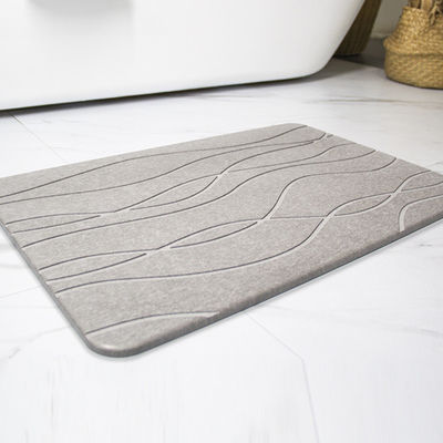 Design Anti Slip Diatom Bath Stone Mat for Bathroom Grey/Custom Design Style CLASSIC