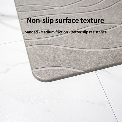 Design Anti Slip Diatom Bath Stone Mat for Bathroom Grey/Custom Design Style CLASSIC