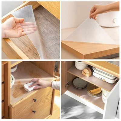 CLASSIC Design Style Kitchen Cabinet Liners Non Adhesive Easy Clean Waterproof 12pcs