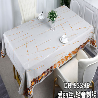 Christmas PVC Tablecloth Protector Rectangle Waterproof Oil-Proof Plastic Table Cover