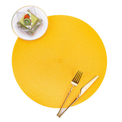Kitchen Room Space Luxury Golden Waterproof PVC Round Christmas Dining Table Place Mats