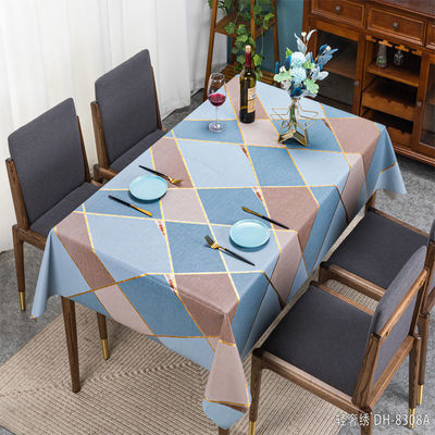 Classic Style Christmas Tablecloth Customizable PVC Material with Floral Pattern