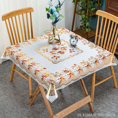 Square Oil-Proof PVC Washable Tablecloth for Dinning Table de Nappe de Decoration
