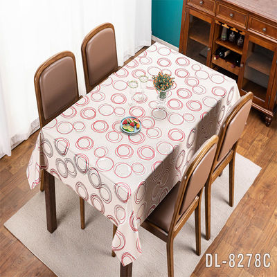 Oil Proof Rectangle Floral Tablecloth PVC Restaurant Tablecloth Roll and Customizable