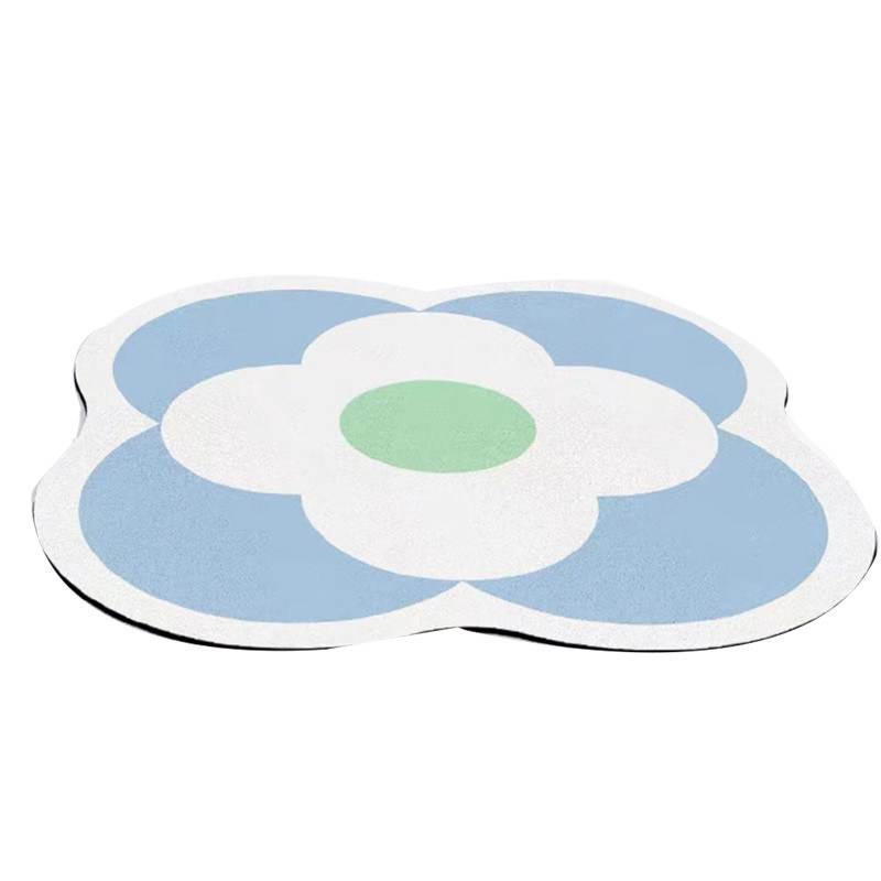 Polyester Kitchen Mat 16''x24'' in Blue for Quick-Drying Water Absorbent Performance