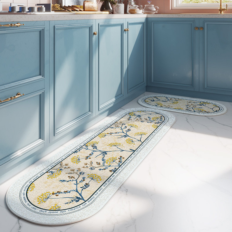 Interlocking Bathroom and Kitchen Floor Mats with Waterproof Polyester Fiber Material